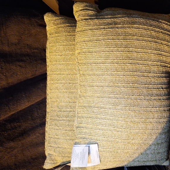 NWT Tommy Bahama Patio Decorative Pillows Palm Leaves Light Brown & Green 14×24 - Picture 3 of 13